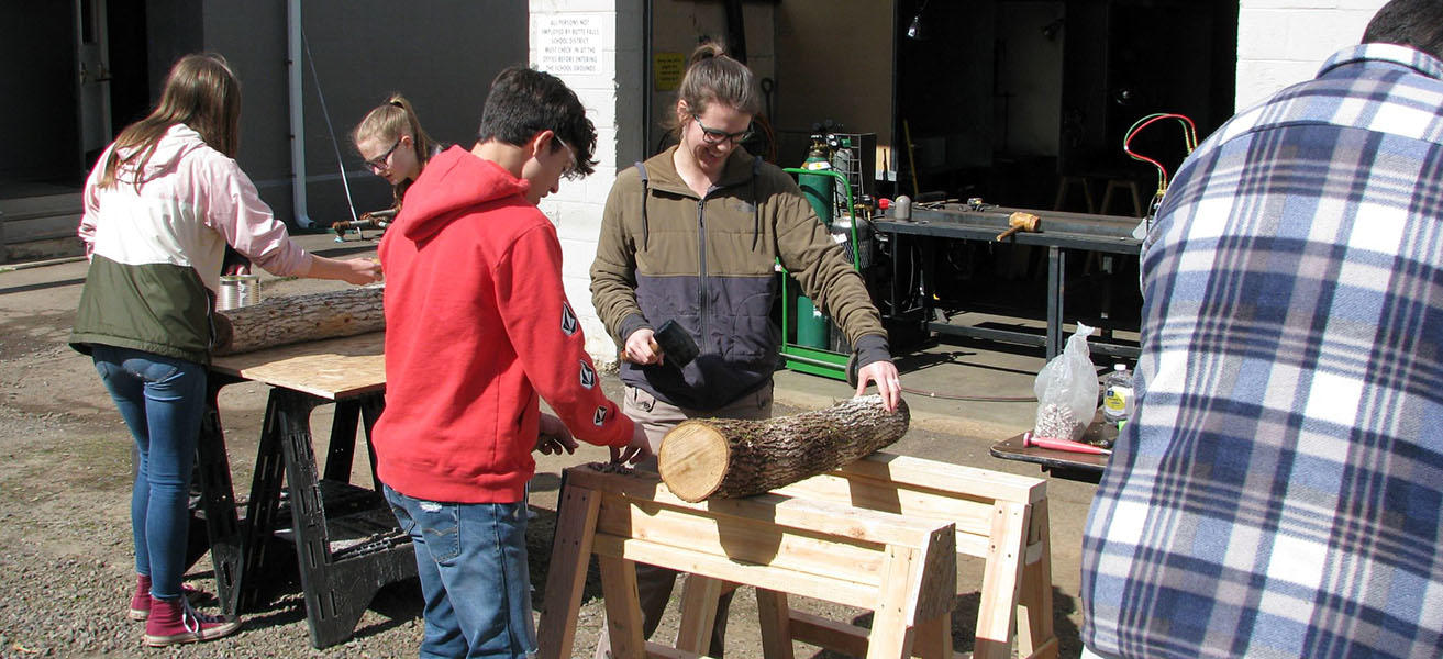 Creating Mushroom Logs